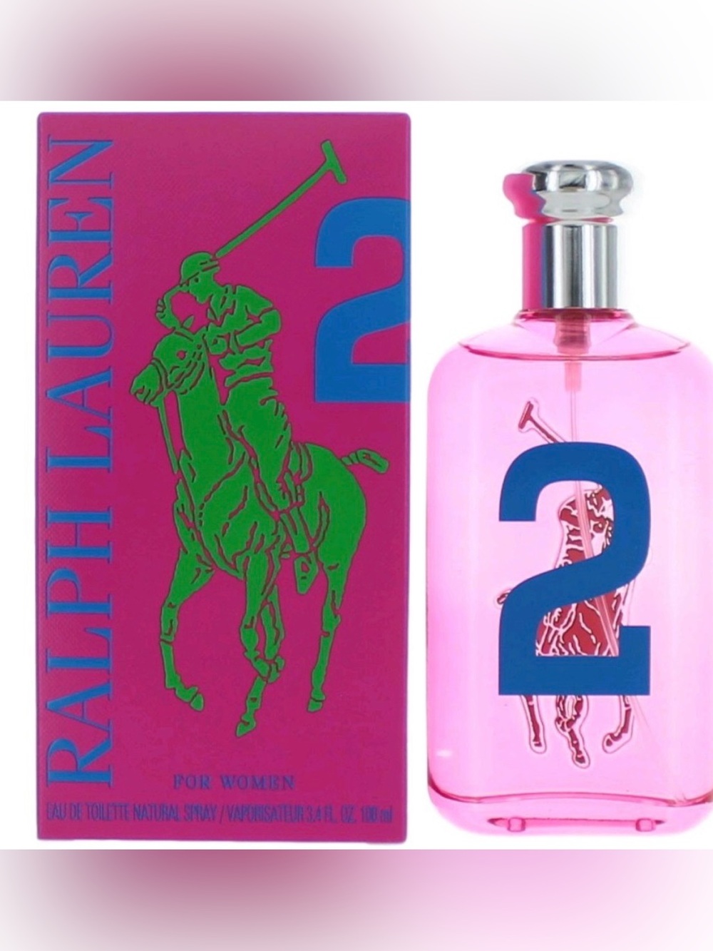 NEW! Ralph Lauren Polo Big Pony #2 for Women- Eau De Toilette 3.4 Fl Oz (sealed)